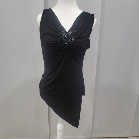 Moda International Tops - Moda International Black Asymmetrical Dress